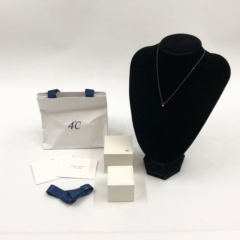 【中古美品】【レディース】 4℃ ヨンドシー K10 WHITE GOLD NECKLACE 111146123218 Ｋ10 ホワイトゴールド ネックレス アクセサリー 192-261003-hn-04-fur カラー：ホワイトゴールド 万代Net店