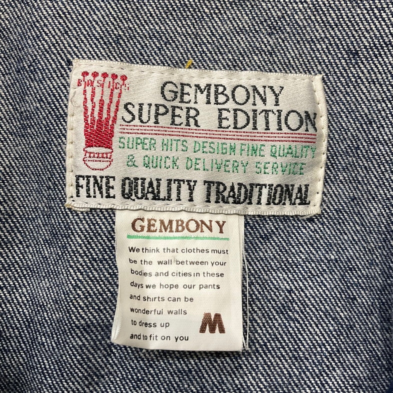 【中古品】【メンズ】 GEMBONY デニム ライダースジャケット 146-260414-SS-03-iwa サイズ：M カラー：ブルー 万代Net店