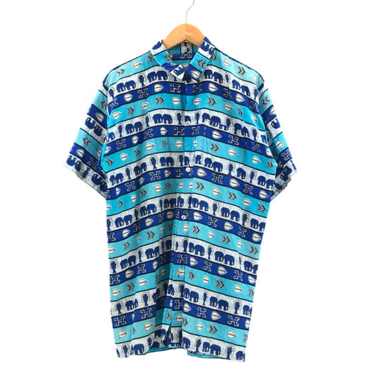 【ジャンク品】【メンズ】 USED ユーズド アロハシャツ カジュアルシャツ 半袖 トップス 147-251116-hn-01-fur サイズ：不明 カラー：ブルー/ホワイト系 万代Net店