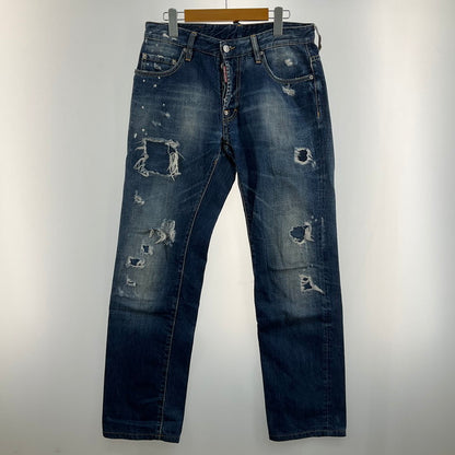 【中古品】【メンズ】 DSQUARED2 ディースクエアード ダメージジーンズ 158-260414-SS-05-iwa サイズ：42 カラー：ブルー 万代Net店