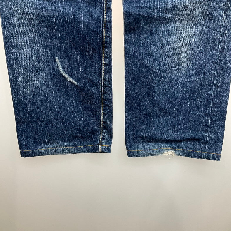 【中古品】【メンズ】 DSQUARED2 ディースクエアード ダメージジーンズ 158-260414-SS-05-iwa サイズ：42 カラー：ブルー 万代Net店