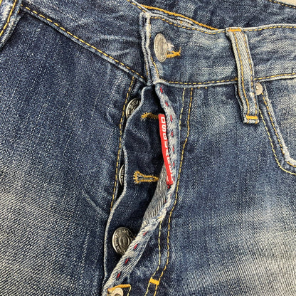 【中古品】【メンズ】 DSQUARED2 ディースクエアード ダメージジーンズ 158-260414-SS-05-iwa サイズ：42 カラー：ブルー 万代Net店