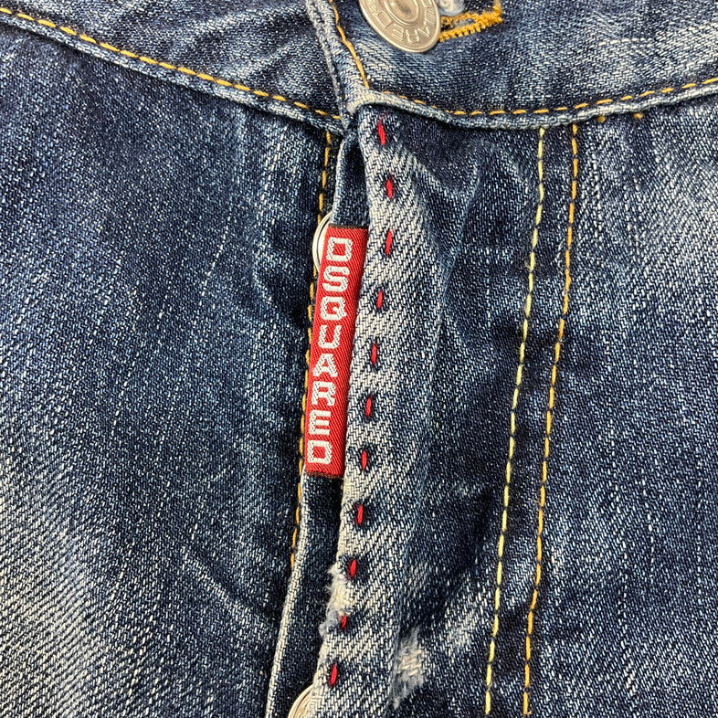 【中古品】【メンズ】 DSQUARED2 ディースクエアード ダメージジーンズ 158-260414-SS-05-iwa サイズ：42 カラー：ブルー 万代Net店