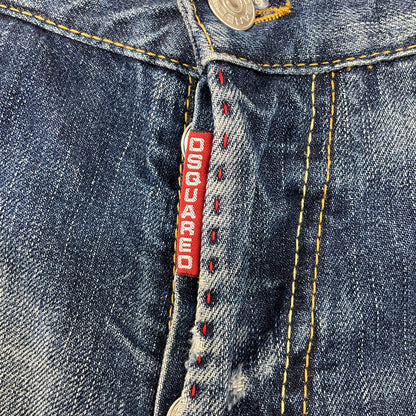 【中古品】【メンズ】 DSQUARED2 ディースクエアード ダメージジーンズ 158-260414-SS-05-iwa サイズ：42 カラー：ブルー 万代Net店