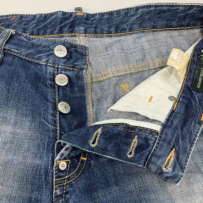 【中古品】【メンズ】 DSQUARED2 ディースクエアード ダメージジーンズ 158-260414-SS-05-iwa サイズ：42 カラー：ブルー 万代Net店