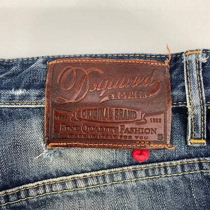 【中古品】【メンズ】 DSQUARED2 ディースクエアード ダメージジーンズ 158-260414-SS-05-iwa サイズ：42 カラー：ブルー 万代Net店