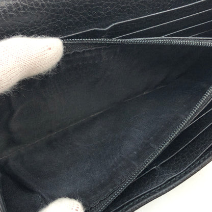 【中古品】【レディース】 GUCCI グッチ DOUBLE G CONTINENTAL WALLET ダブルG コンチネンタルウォレット 長財布 財布 181-261003-hn-07-fur カラー：ブラック 万代Net店
