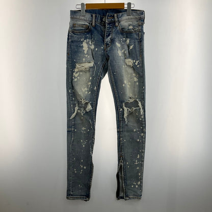 【中古品】【メンズ】 MNML SPLASH クラッシュスキニーデニムパンツ 158-260414-SS-07-iwa サイズ：28 カラー：ライトブルー 万代Net店