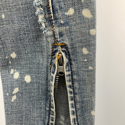 【中古品】【メンズ】 MNML SPLASH クラッシュスキニーデニムパンツ 158-260414-SS-07-iwa サイズ：28 カラー：ライトブルー 万代Net店