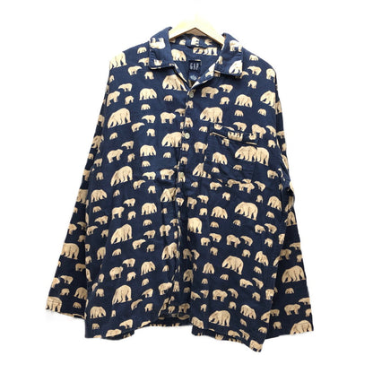 【現状渡し品】【メンズ】 GAP ギャップ OLD GAP オールドギャップ コットン 長袖シャツ カジュアルシャツ トップス 146-250807-hn-02-fur サイズ：M カラー：ネイビー/ベージュ系 万代Net店