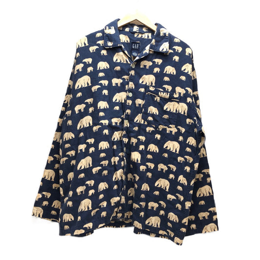 【現状渡し品】【メンズ】 GAP ギャップ OLD GAP オールドギャップ コットン 長袖シャツ カジュアルシャツ トップス 146-250807-hn-02-fur サイズ：M カラー：ネイビー/ベージュ系 万代Net店