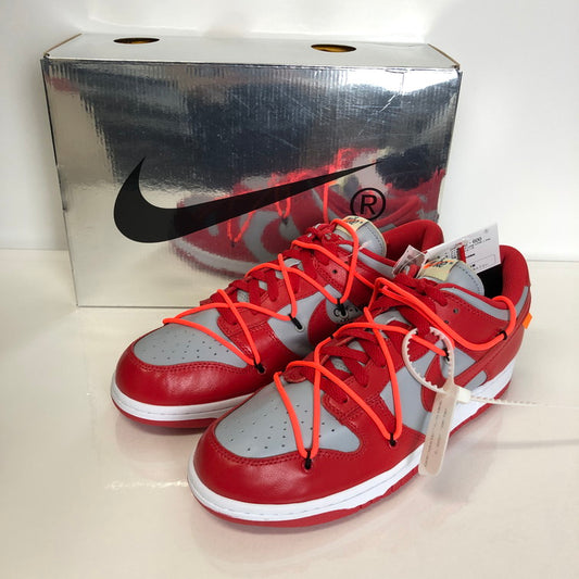 【中古美品】【メンズ】 NIKE ナイキ NIKE×OFF-WHITE CT0856-600 DUNK LOW ”UNIVERSITY RED WOLF GREY” 160-240917-wy-10-tom サイズ：28.5cm カラー：グレー 万代Net店