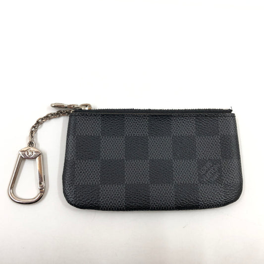 【中古品】【メンズ】 LOUIS VUITTON ルイ・ヴィトン N60155 ダミエ・グラフィット ポシェット・クレ キーリング付き コインケース 財布 179-261003-hn-09-fur カラー：ブラック/グレー 万代Net店