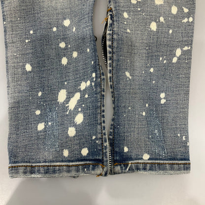 【中古品】【メンズ】 MNML SPLASH クラッシュスキニーデニムパンツ 158-260414-SS-07-iwa サイズ：28 カラー：ライトブルー 万代Net店