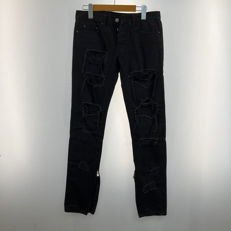 【中古品】【メンズ】 MNML ダメージ スキニーパンツ 158-260414-SS-08-iwa サイズ：28 カラー：ブラック 万代Net店