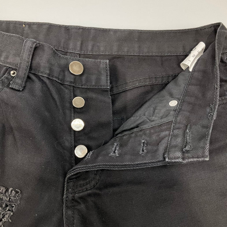 【中古品】【メンズ】 MNML ダメージ スキニーパンツ 158-260414-SS-08-iwa サイズ：28 カラー：ブラック 万代Net店