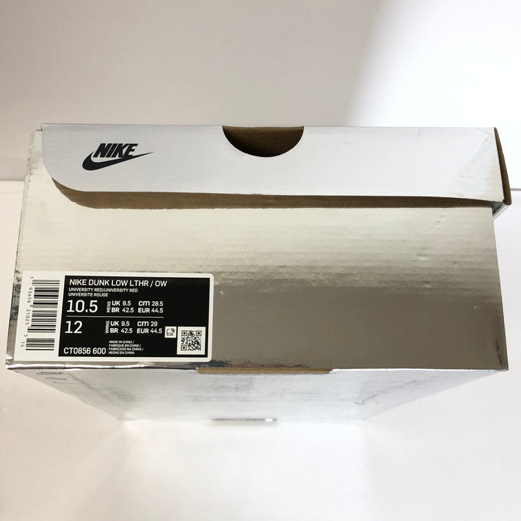 【中古美品】【メンズ】 NIKE ナイキ NIKE×OFF-WHITE CT0856-600 DUNK LOW ”UNIVERSITY RED WOLF GREY” 160-240917-wy-10-tom サイズ：28.5cm カラー：グレー 万代Net店