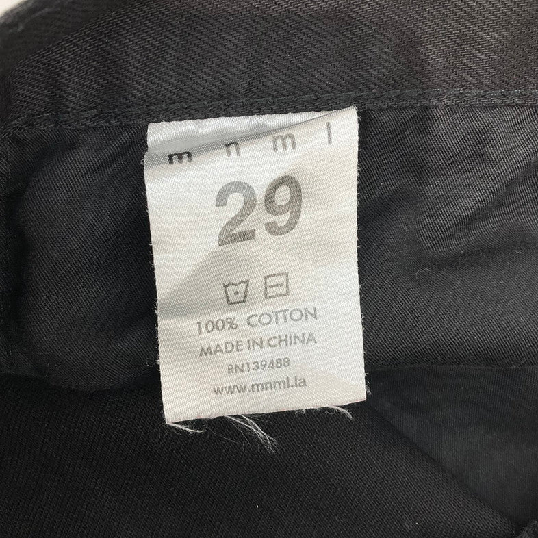【中古品】【メンズ】 MNML ダメージ スキニーパンツ 158-260414-SS-08-iwa サイズ：28 カラー：ブラック 万代Net店