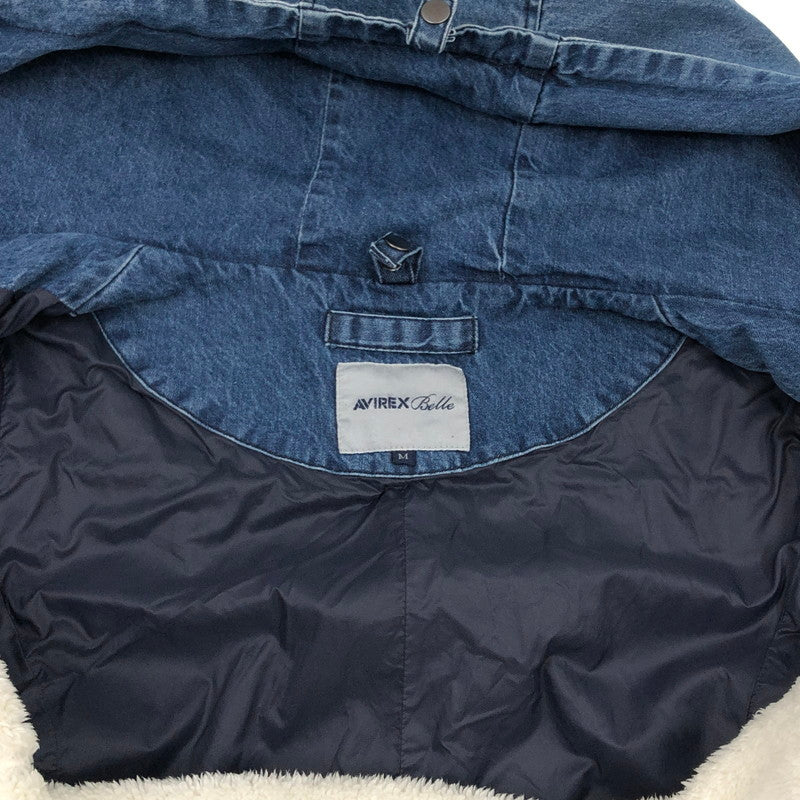 【中古品】【レディース】 AVIREX Belle アヴィレックス・ベル 3way デニムボアフードロングコート アウター 169-260128-hn-03-fur サイズ：M カラー：インディゴ 万代Net店