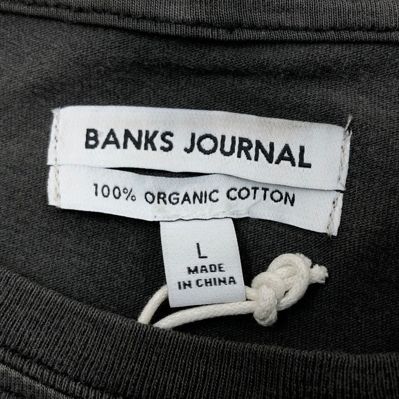 【現状渡し品】【メンズ】 BANKS バンクス 半袖Tシャツ トップス 141-251116-hn-08-fur サイズ：L カラー：ダーティーブラック 万代Net店