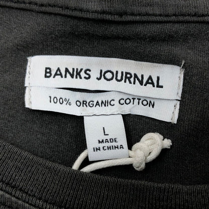 【現状渡し品】【メンズ】 BANKS バンクス 半袖Tシャツ トップス 141-251116-hn-08-fur サイズ：L カラー：ダーティーブラック 万代Net店
