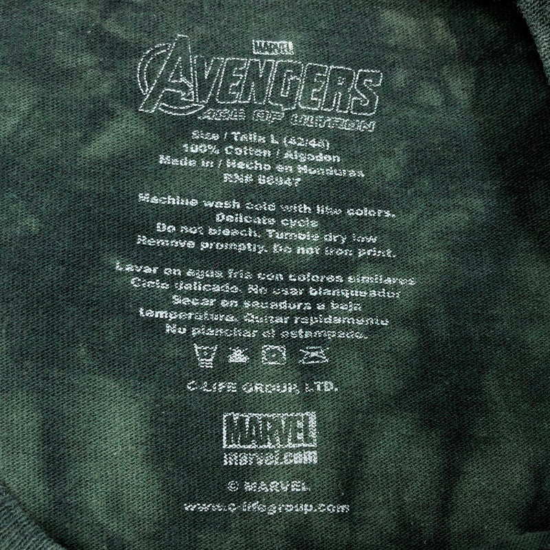【現状渡し品】【メンズ】 MARVEL マーベル HULK VS HULK BUSTER S/S TEE ハルクvsハルクバスター 半袖Tシャツ トップス 146-260422-hn-01-fur サイズ：L カラー：グリーン系 万代Net店