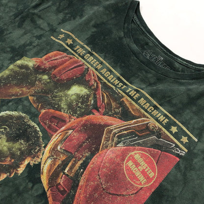 【現状渡し品】【メンズ】 MARVEL マーベル HULK VS HULK BUSTER S/S TEE ハルクvsハルクバスター 半袖Tシャツ トップス 146-260422-hn-01-fur サイズ：L カラー：グリーン系 万代Net店