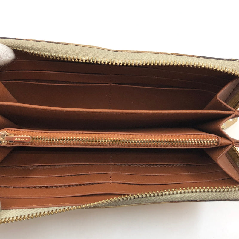 【現状渡し品】【レディース】 COACH コーチ HEART PRINT LONG WALLET CQ147 ハートプリント ロングウォレット 長財布 財布 181-261004-hn-04-fur カラー：ベージュ/ピンク 万代Net店