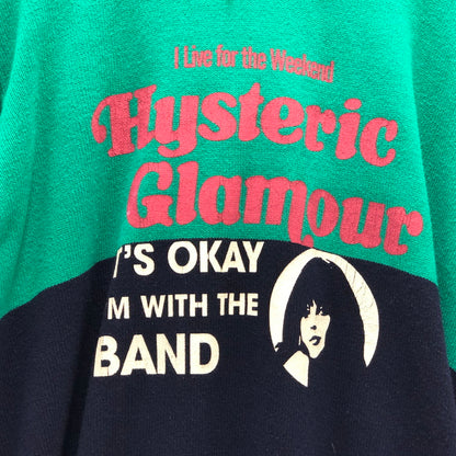 【中古美品】【レディース】 HYSTERIC GLAMOUR ヒステリックグラマー ヒステリックグラマー ヒスガール ニット パーカー 147-240917-wy-11-tom サイズ：L カラー：グリーン 万代Net店