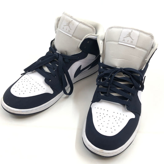 【中古品】【メンズ】 NIKE ナイキ AIR JORDAN １ MID "OBSIDIAN" IV6046-400 エアジョーダン1 ミッド オブシディアン スニーカー シューズ 靴 160-261004-hn-05-fur サイズ：28.0cm US10 カラー：ネイビー/ホワイト系 万代Net店