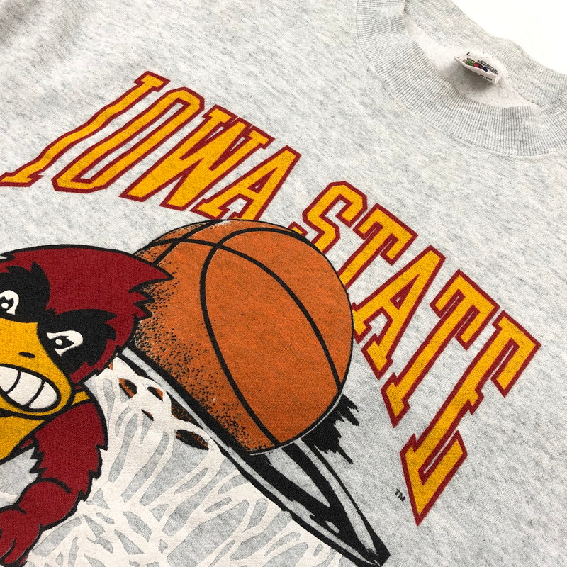 【中古品】【メンズ】 FRUIT OF THE LOOM フルーツオブザルーム IOWA STATE BASKETBALL SWEATSHIRT USA製 スウェット トレーナー トップス 146-260422-hn-02-fur サイズ：L カラー：グレー 万代Net店