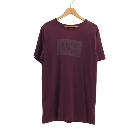 【現状渡し品】【メンズ】 PIGALLE ピガール S/S TEE 半袖 Tシャツ トップス 142-251117-hn-01-fur サイズ：M カラー：バーガンディー系 万代Net店