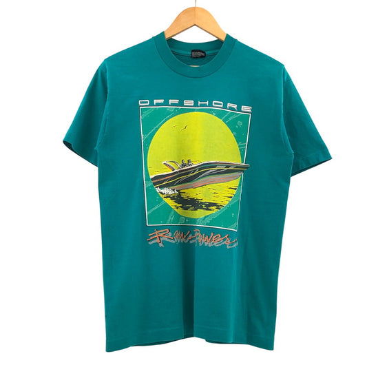 【現状渡し品】【メンズ】 FRUIT OF THE LOOM フルーツオブザルーム 90S OFFSHORE RAW POWER S/S TEE 半袖Tシャツ トップス 146-260422-hn-03-fur サイズ：M カラー：ターコイズ系 万代Net店