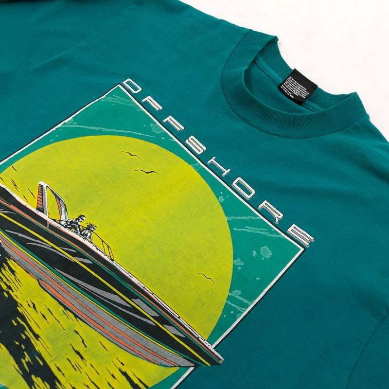 【現状渡し品】【メンズ】 FRUIT OF THE LOOM フルーツオブザルーム 90S OFFSHORE RAW POWER S/S TEE 半袖Tシャツ トップス 146-260422-hn-03-fur サイズ：M カラー：ターコイズ系 万代Net店