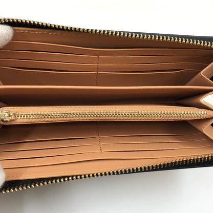 【中古品】【レディース】 COACH コーチ SIGNATURE LONG ZIP AROUND WALLET CP409 シグネチャー ロング ジップ アラウンド ウォレット 長財布 財布 181-261004-hn-09-fur カラー：ブラック/クリーム系 万代Net店