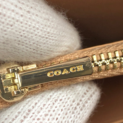 【中古品】【レディース】 COACH コーチ SIGNATURE LONG ZIP AROUND WALLET CP409 シグネチャー ロング ジップ アラウンド ウォレット 長財布 財布 181-261004-hn-09-fur カラー：ブラック/クリーム系 万代Net店