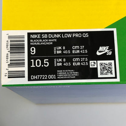 【未使用品】【メンズ】 NIKE ナイキ POLAROID × NIKE DH7722-001 SB DUNK LOW PRO QS BLACK WHI 160-250512-SY-02-iwa サイズ：27.5 カラー：BLACK WHITE 万代Net店