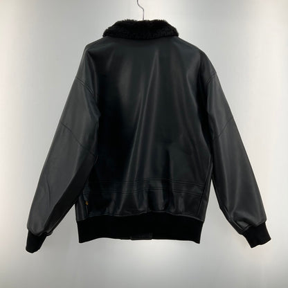 【中古品】【メンズ】 ALPHA INDUSTRIES TA1714 G-1 シンセティックレザージャケット 147-260416-SS-07-iwa サイズ：M カラー：ブラック 万代Net店