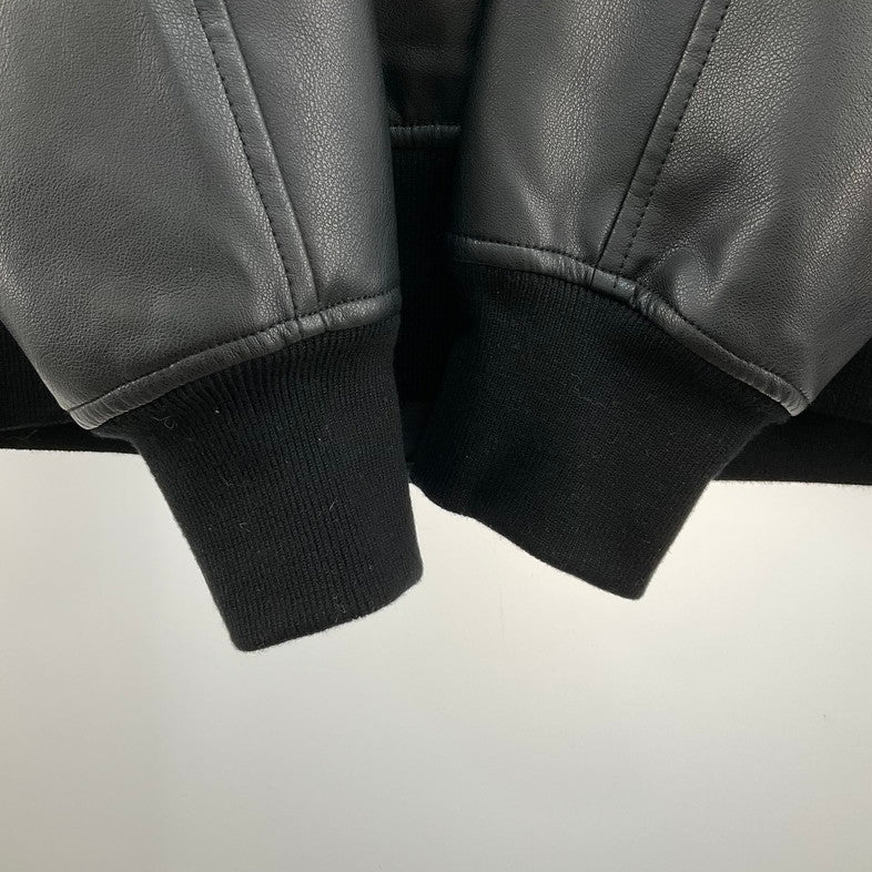 【中古品】【メンズ】 ALPHA INDUSTRIES TA1714 G-1 シンセティックレザージャケット 147-260416-SS-07-iwa サイズ：M カラー：ブラック 万代Net店