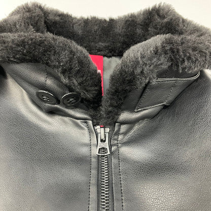 【中古品】【メンズ】 ALPHA INDUSTRIES TA1714 G-1 シンセティックレザージャケット 147-260416-SS-07-iwa サイズ：M カラー：ブラック 万代Net店