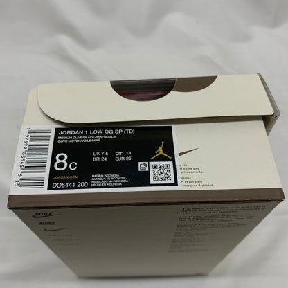 【中古美品】【キッズ】 NIKE ナイキ NIKE×TRAVIS SCOTT/DO5441-200/AIRJORDAN 1 LOW OG SP TD 160-250224-kn-1-oto サイズ：14cm カラー：ミディアムオリーブ 万代Net店