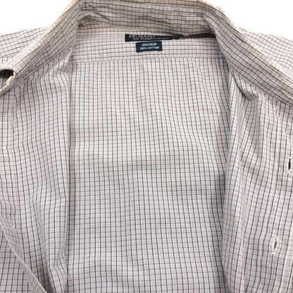 【中古品】【メンズ】 POLO RALPH LAUREN ポロラルフローレン ANDREW CHECK L/S SHIRT アンドリュー チェック長袖シャツ カジュアルシャツ トップス 146-260711-hn-05-fur サイズ：17 カラー：グレー系 万代Net店