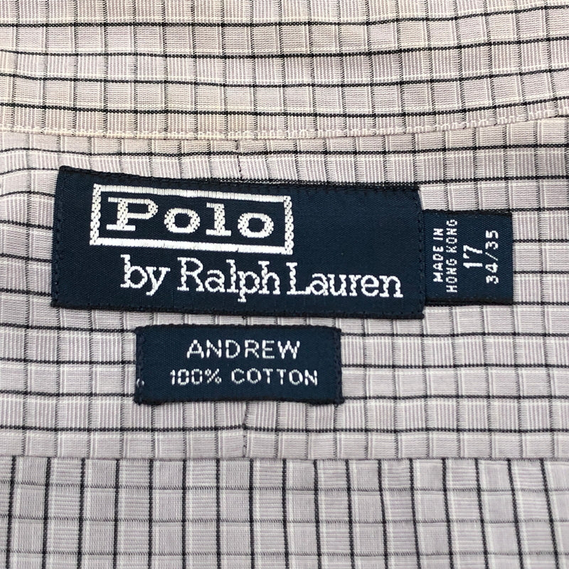 【中古品】【メンズ】 POLO RALPH LAUREN ポロラルフローレン ANDREW CHECK L/S SHIRT アンドリュー チェック長袖シャツ カジュアルシャツ トップス 146-260711-hn-05-fur サイズ：17 カラー：グレー系 万代Net店