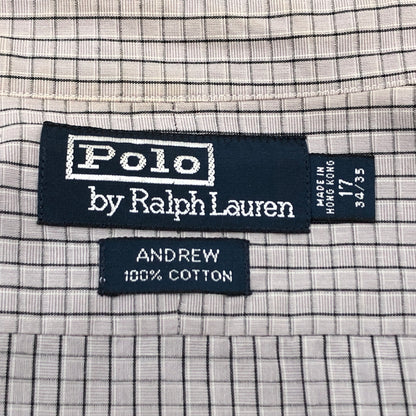 【中古品】【メンズ】 POLO RALPH LAUREN ポロラルフローレン ANDREW CHECK L/S SHIRT アンドリュー チェック長袖シャツ カジュアルシャツ トップス 146-260711-hn-05-fur サイズ：17 カラー：グレー系 万代Net店