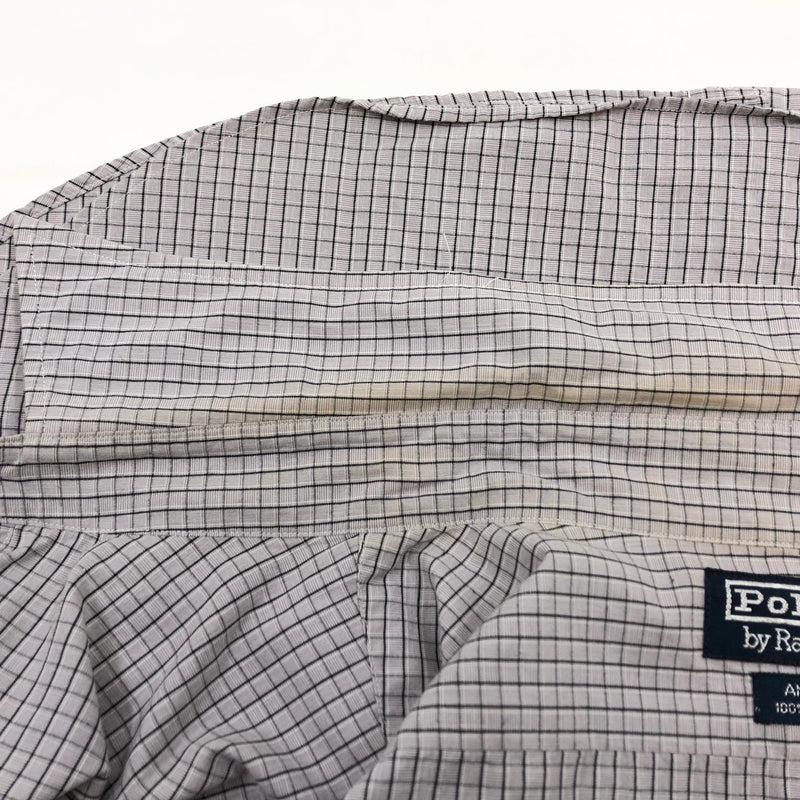 【中古品】【メンズ】 POLO RALPH LAUREN ポロラルフローレン ANDREW CHECK L/S SHIRT アンドリュー チェック長袖シャツ カジュアルシャツ トップス 146-260711-hn-05-fur サイズ：17 カラー：グレー系 万代Net店