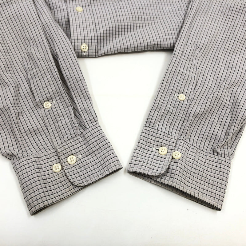 【中古品】【メンズ】 POLO RALPH LAUREN ポロラルフローレン ANDREW CHECK L/S SHIRT アンドリュー チェック長袖シャツ カジュアルシャツ トップス 146-260711-hn-05-fur サイズ：17 カラー：グレー系 万代Net店