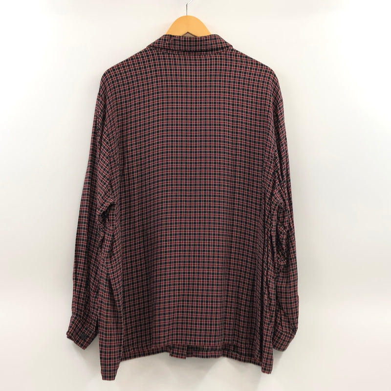 【中古品】【メンズ】 ELISABETH エリザベス CHECK L/S SHIRT チェック長袖シャツ カジュアルシャツ トップス 146-260711-hn-06-fur サイズ：20 カラー：レッド/ブラック系 万代Net店