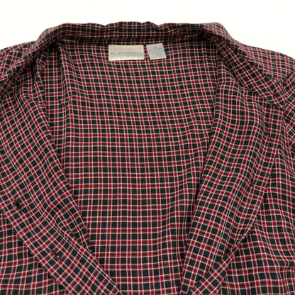 【中古品】【メンズ】 ELISABETH エリザベス CHECK L/S SHIRT チェック長袖シャツ カジュアルシャツ トップス 146-260711-hn-06-fur サイズ：20 カラー：レッド/ブラック系 万代Net店