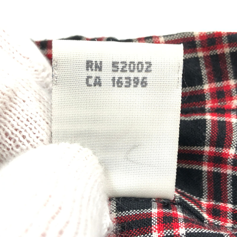【中古品】【メンズ】 ELISABETH エリザベス CHECK L/S SHIRT チェック長袖シャツ カジュアルシャツ トップス 146-260711-hn-06-fur サイズ：20 カラー：レッド/ブラック系 万代Net店