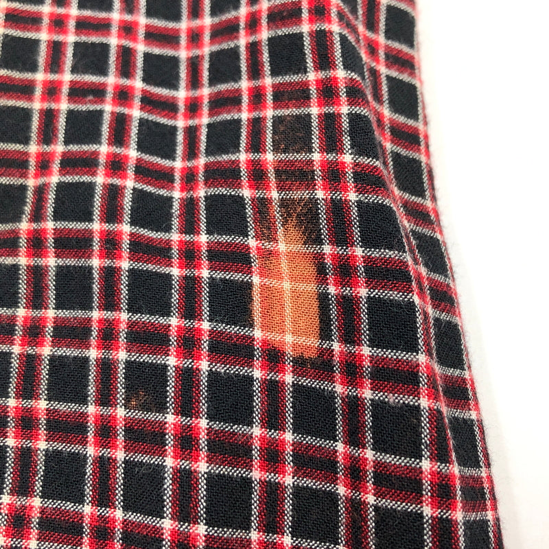 【中古品】【メンズ】 ELISABETH エリザベス CHECK L/S SHIRT チェック長袖シャツ カジュアルシャツ トップス 146-260711-hn-06-fur サイズ：20 カラー：レッド/ブラック系 万代Net店